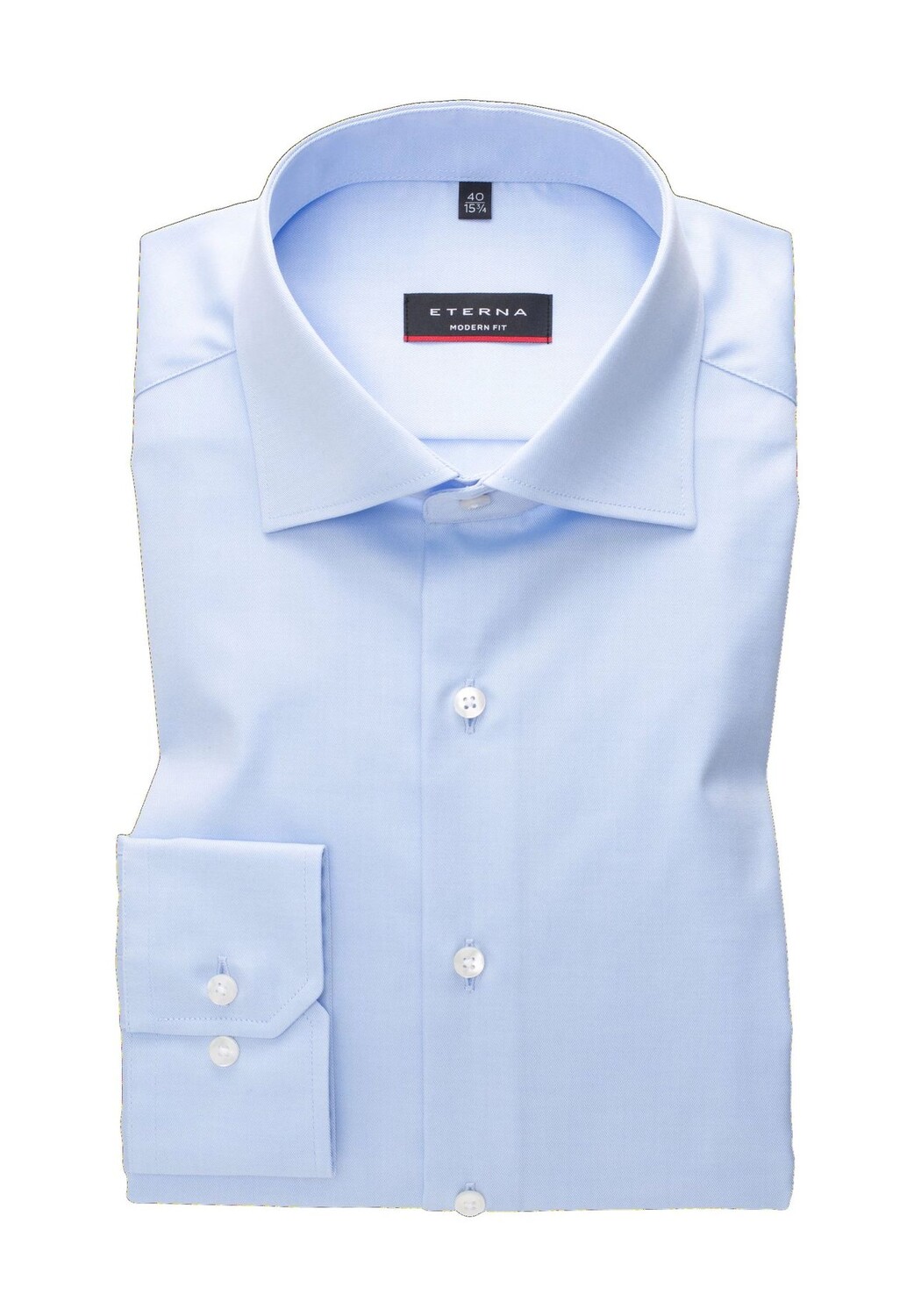 

Рубашка Cover Shirt Деловая, современный крой, воротник Кент, мужская ETERNA, светло-синий