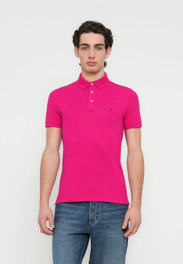 Поло-Рубашка из пике приталенного кроя 1985 года. Tommy Hilfiger, Eccentric Magenta