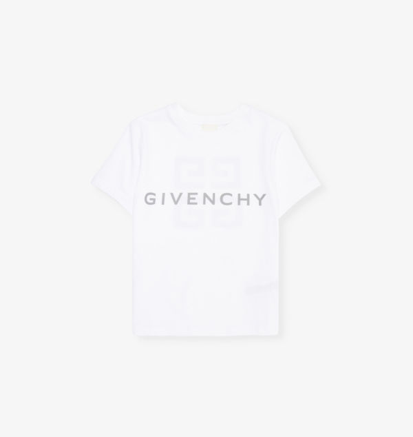 

Футболка из хлопкового джерси с фирменным принтом 4-12+ лет Givenchy, белый