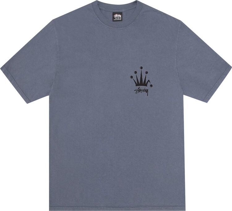 

Футболка Stussy Regal Crown 'Indigo', синий