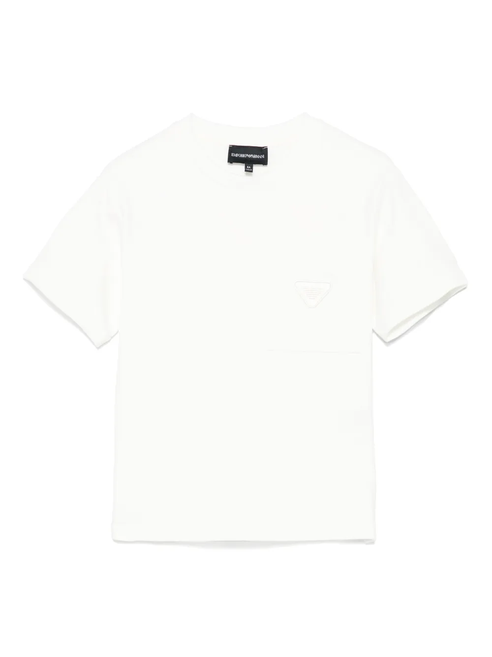 

Футболка с вышитым логотипом Emporio Armani Kids, белый