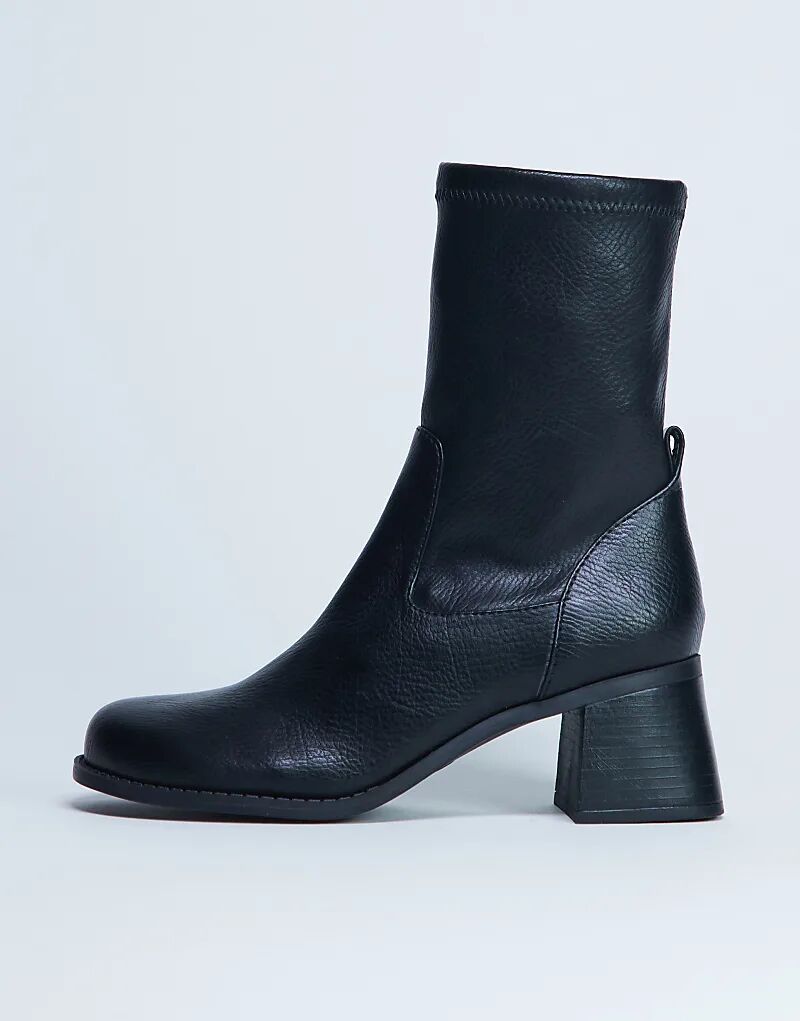Ботильоны Topshop Niamh на блочном каблуке черного цвета