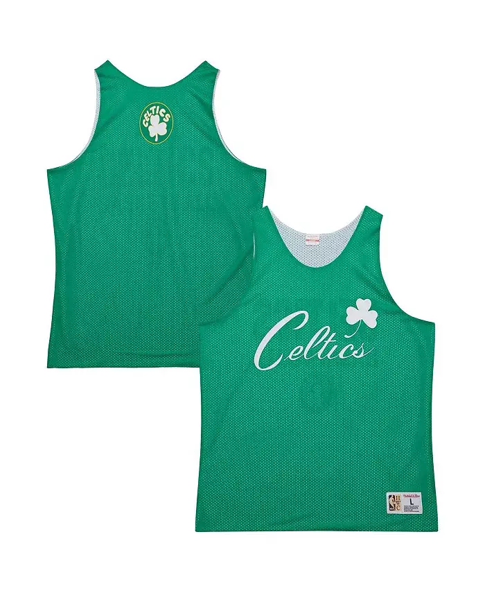 

Мужская тренировочная майка Kelly Green Boston Celtics Hardwood Classics Reversible Mesh Mitchell & Ness