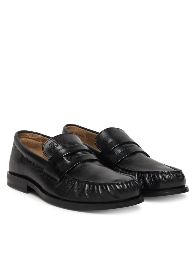 Calvin Klein Резиновые лоферы Слиперы Ess Wr Pol Lth HM0HM02171 черные — фото 2