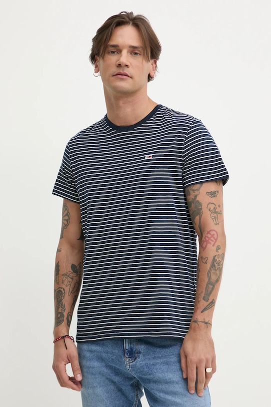 

Хлопковая футболка Tommy Jeans, темно-синий