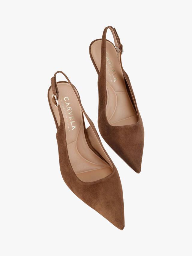 Элегантные замшевые туфли-лодочки на каблуке Carvela, Brown — фото 3