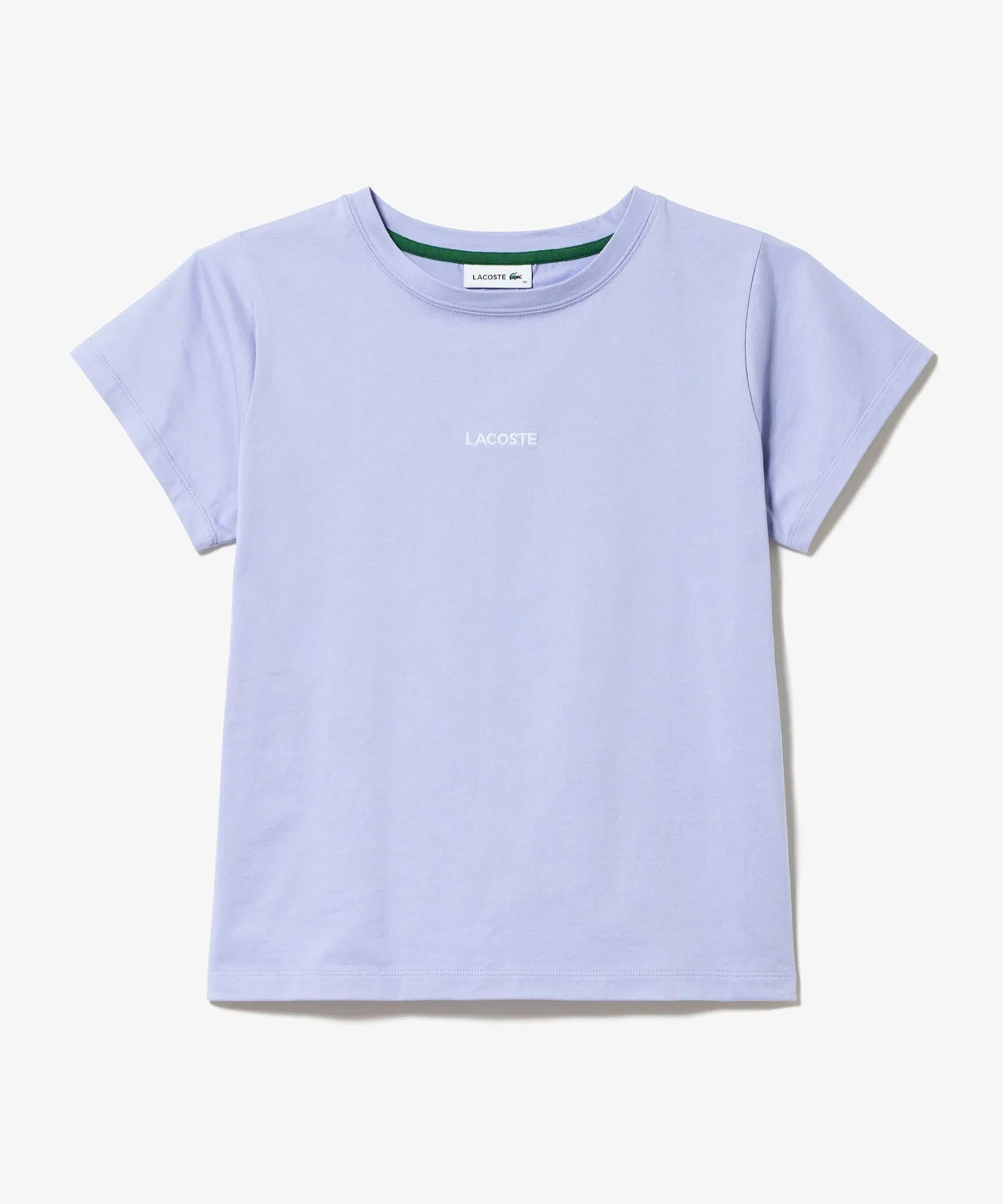Футболка LACOSTE с логотипом, женская, хлопковая, белая — фото 2