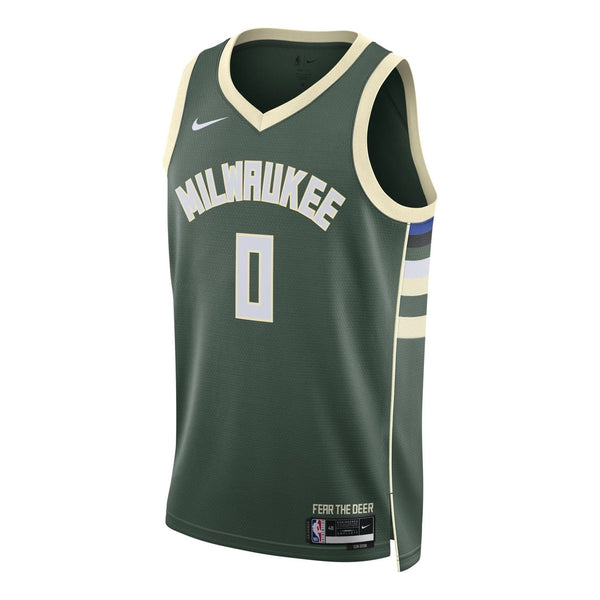 

Футболка dri fit nba 2022 icon edition milwaukee bucks swingman джерси Nike, зеленый