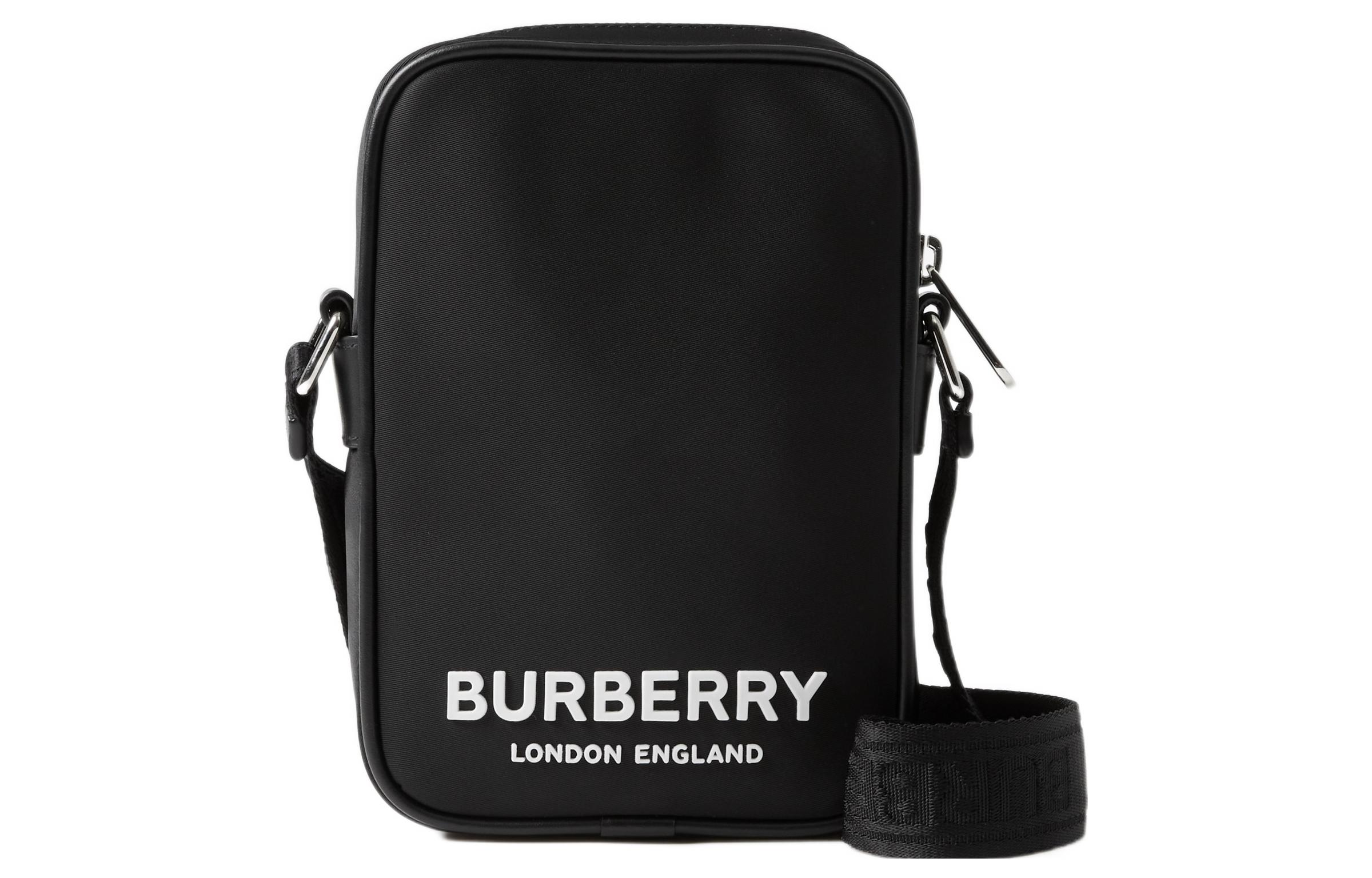 

Burberry Сумка-мешок с вертикальным принтом логотипа черная