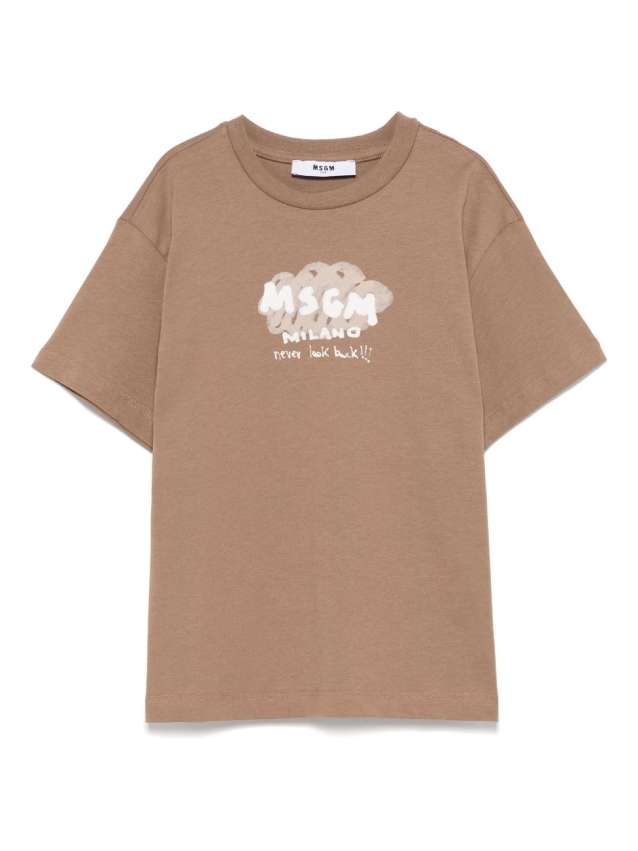 

MSGM Kids футболка с логотипом, коричневый