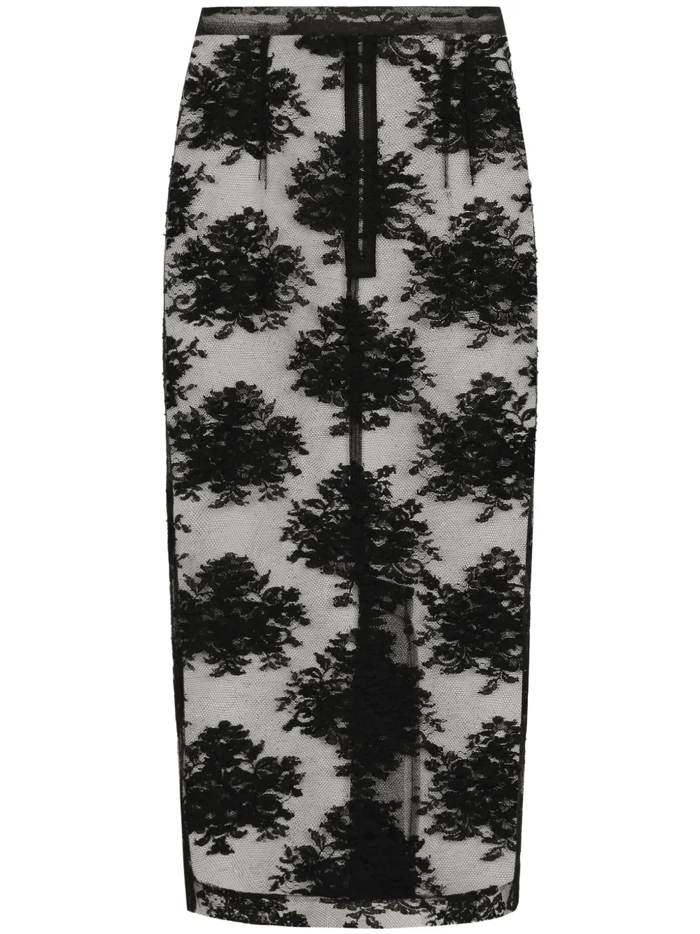 

Юбка миди из тюля DOLCE & GABBANA, черный