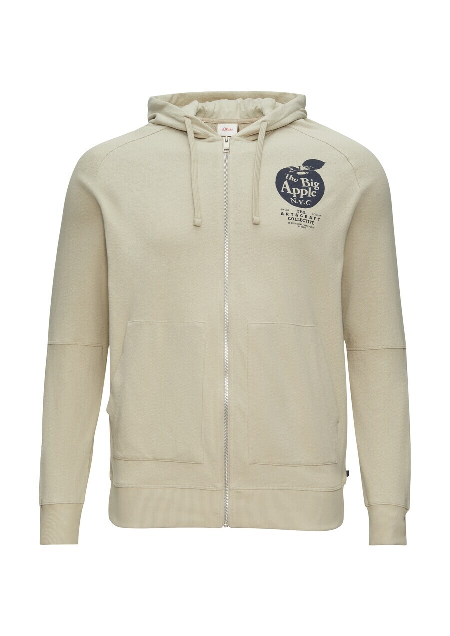

Толстовка с капюшоном на молнии s.Oliver Red Label Big & Tall Zip-Up Hoodie, бежевый