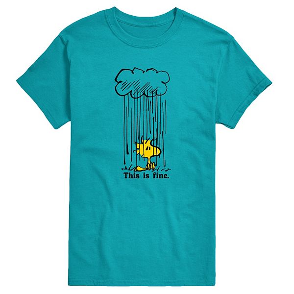 

Футболка с принтом Men's peanuts woodstock this is fine Licensed Character, Tahiti Blue