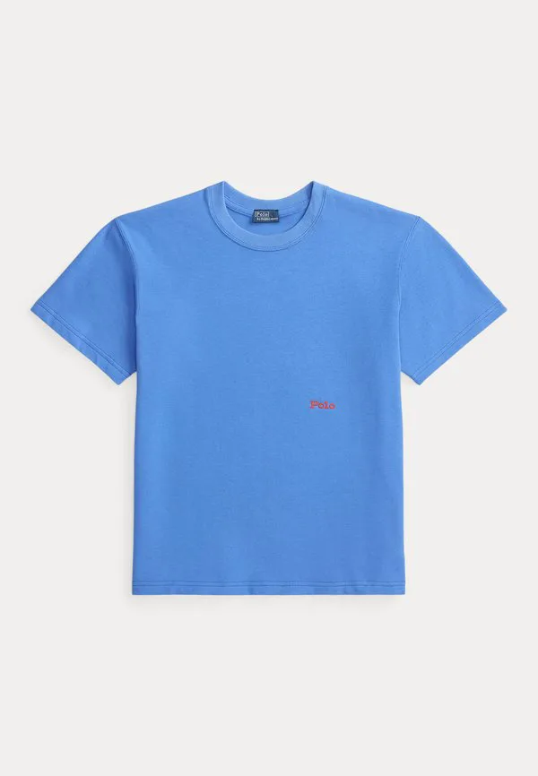 Хлопковая футболка с круглым вырезом и принтом «большой пони» Polo Ralph Lauren, Blue — фото 4