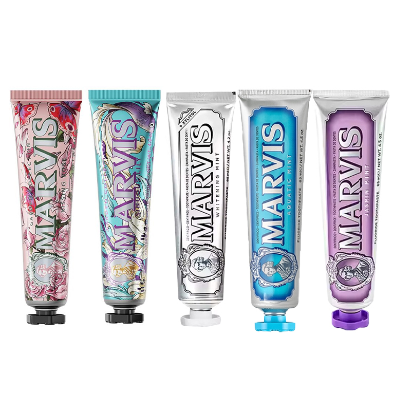 

Классический набор для сада 6 предметов зубная паста для чистки 75мл*3+85мл*3 Marvis