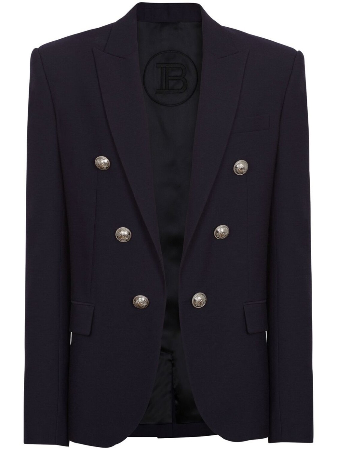 

Balmain embossed-button detail blazer, синий