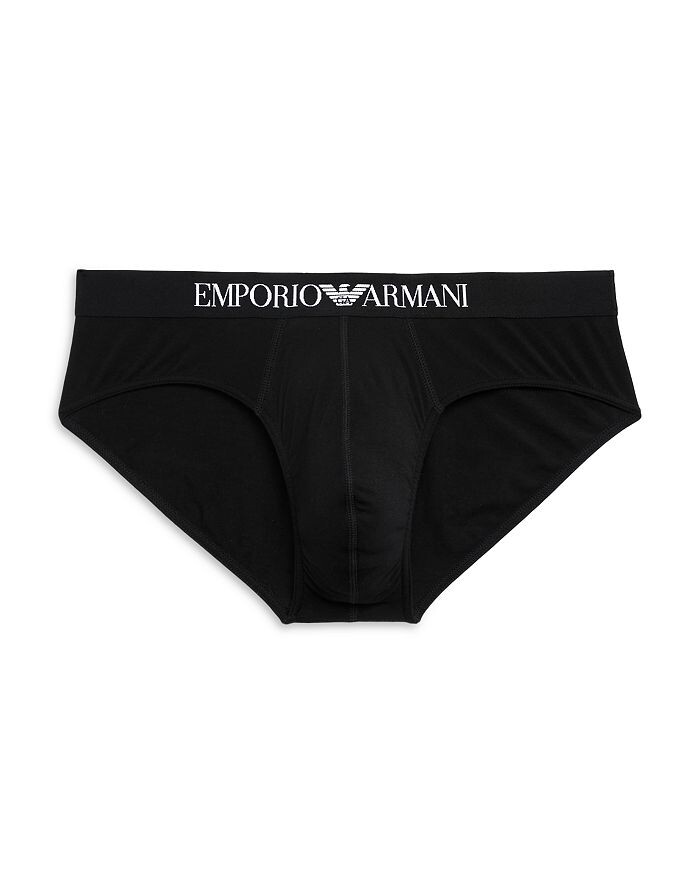 

Трусы стандартного кроя из смеси хлопка Armani Emporio Armani, черный