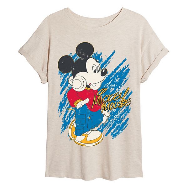 

Футболка Mickey Mouse в стиле ретро oversize для подростков Disney, Beige