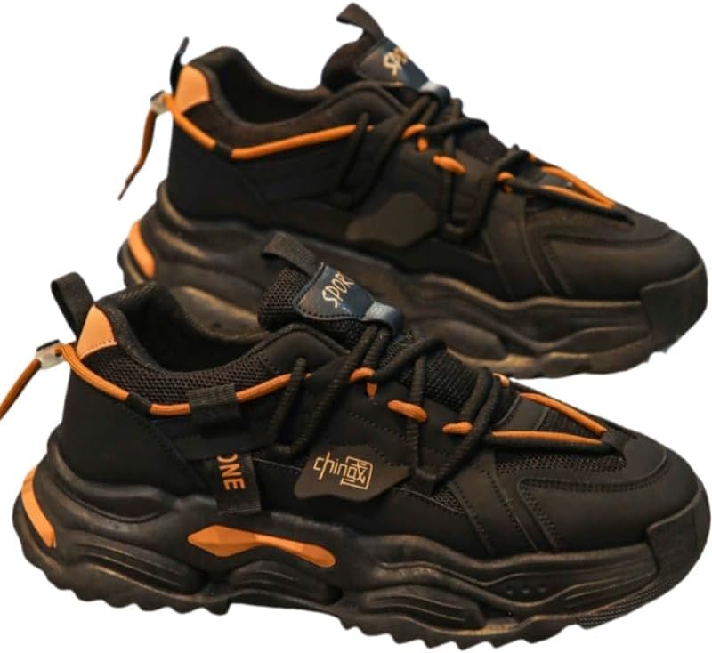 

Мужские кроссовки для бега, Дышащая сетка и прочные кеды с амортизирующей подошвой для зала и улицы Clolinde, черный