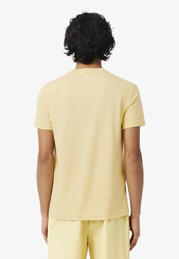 Простая футболка Lacoste, Jaune-Zcm — фото 2
