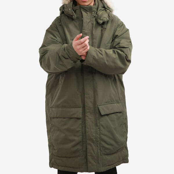 Пуховик adidas originals Down Fur Parka Casual Sports Stay Warm hooded down Jacket Green, зеленый — фото 3