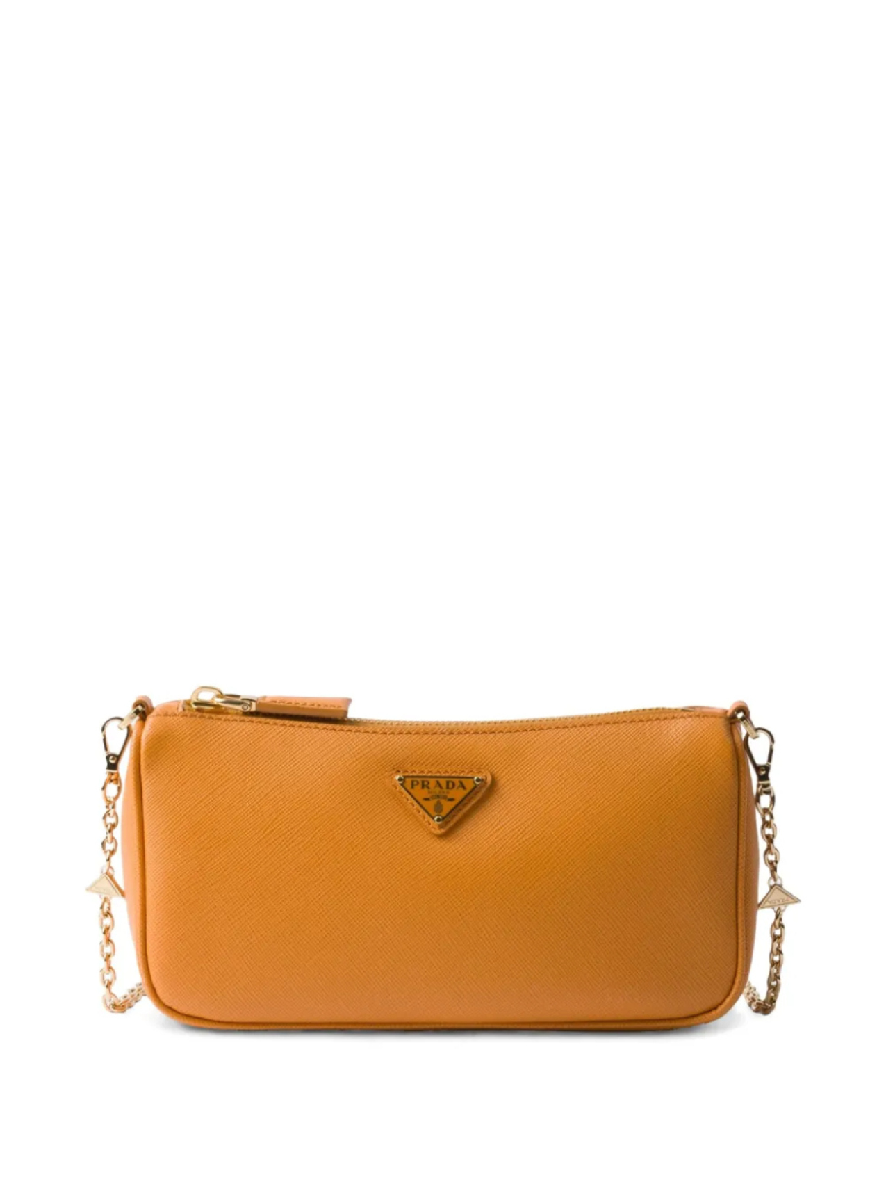 

Мини-сумка из сафьяновой кожи Prada, оранжевый