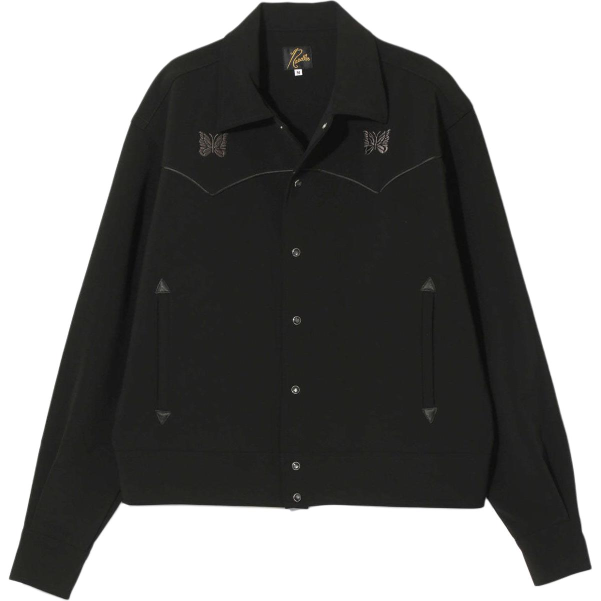 

Вышитая бабочками рубашка-куртка Needles, черный