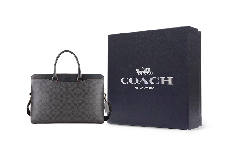 

COACH Беккет кожаный портфель из замши с покрытием наплечная сумка через плечо дамская сумока большая мужская черная