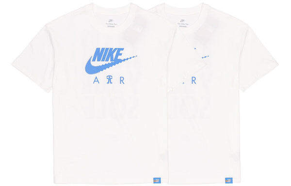 Футболка Men's Nike Alphabet Logo Printing Round Neck Cotton Casual Short Sleeve White T-Shirt, мультиколор — фото 3