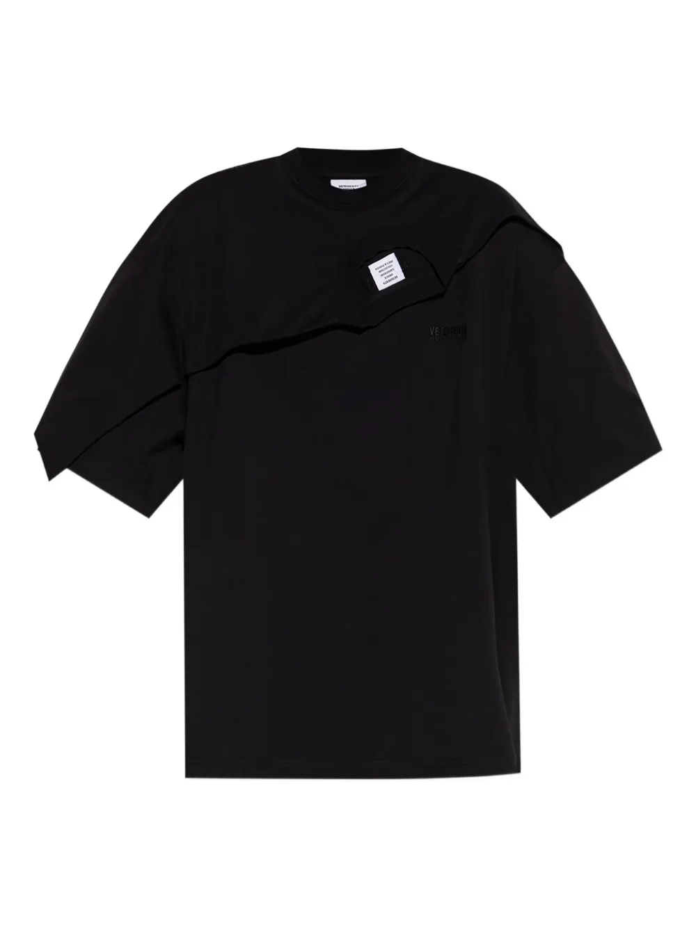 

Футболка с многослойными панелями VETEMENTS, черный