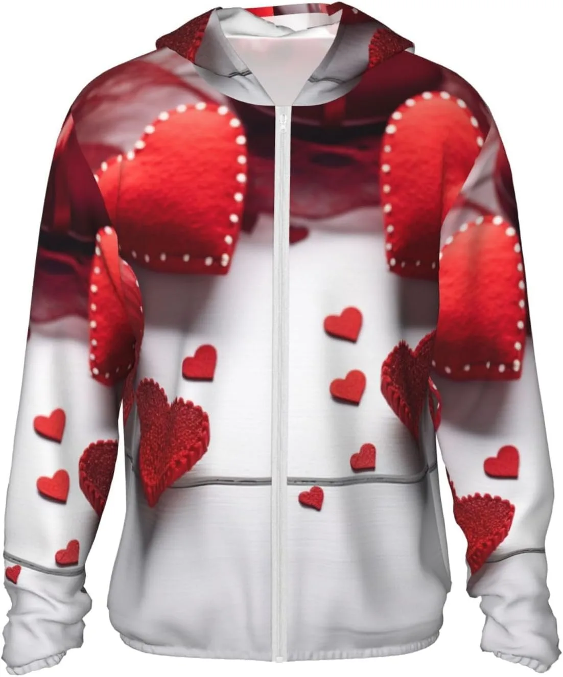 

Мужская толстовка с защитой от солнца UPF 50+ Red Hearts DWVTSLH