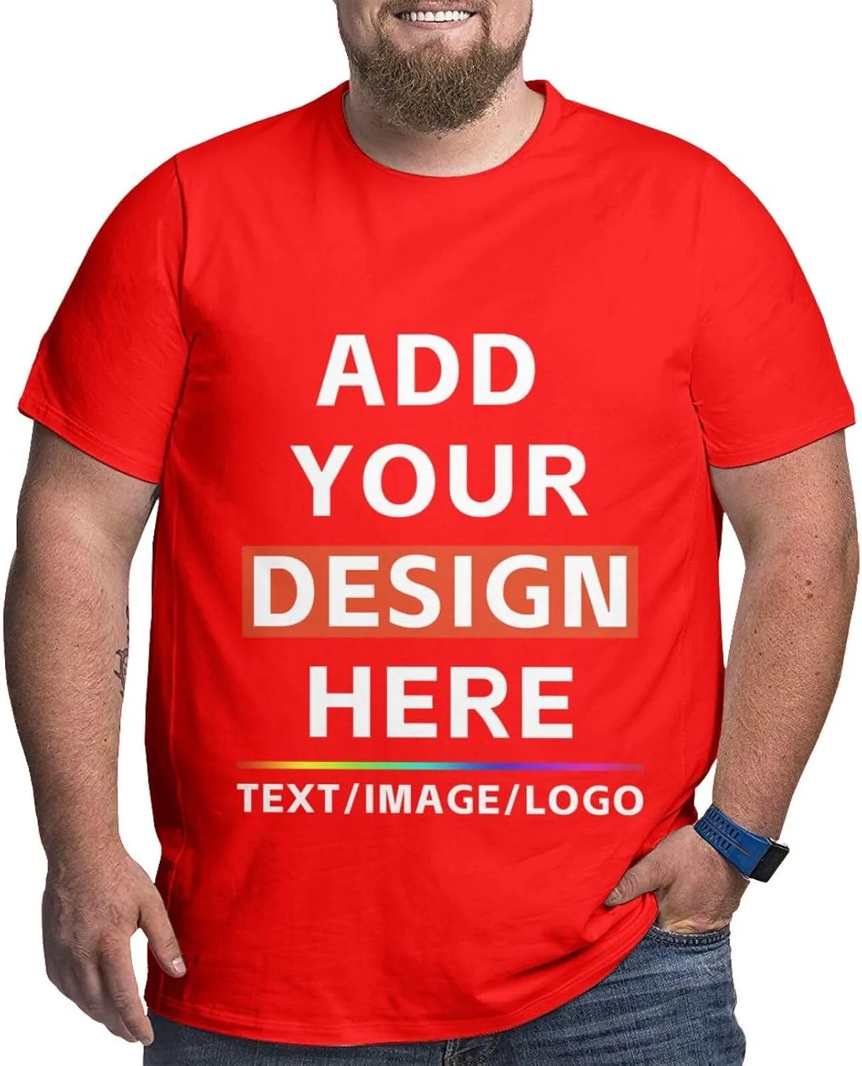 Футболка Generic Custom Big Size, персонализированная с изображением, текстом или логотипом — фото 2