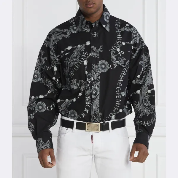 

Рубашка стандартного кроя Versace, черный