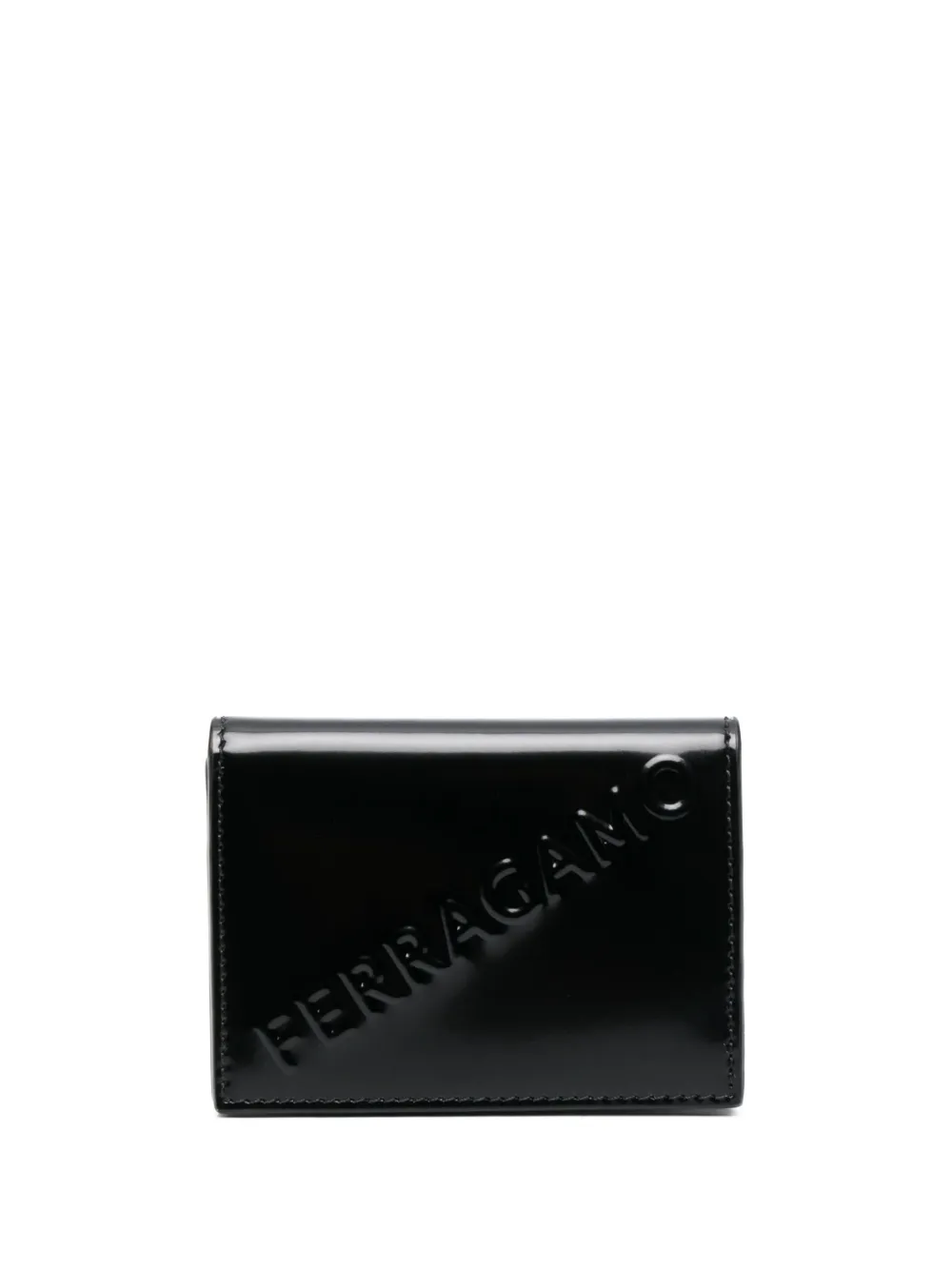 

Картхолдер с тисненым логотипом Ferragamo, черный