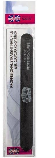 

Пилочка для ногтей черная NAILFILE STRAIGHT (100/100) 1 шт RN 285 RONNEY -