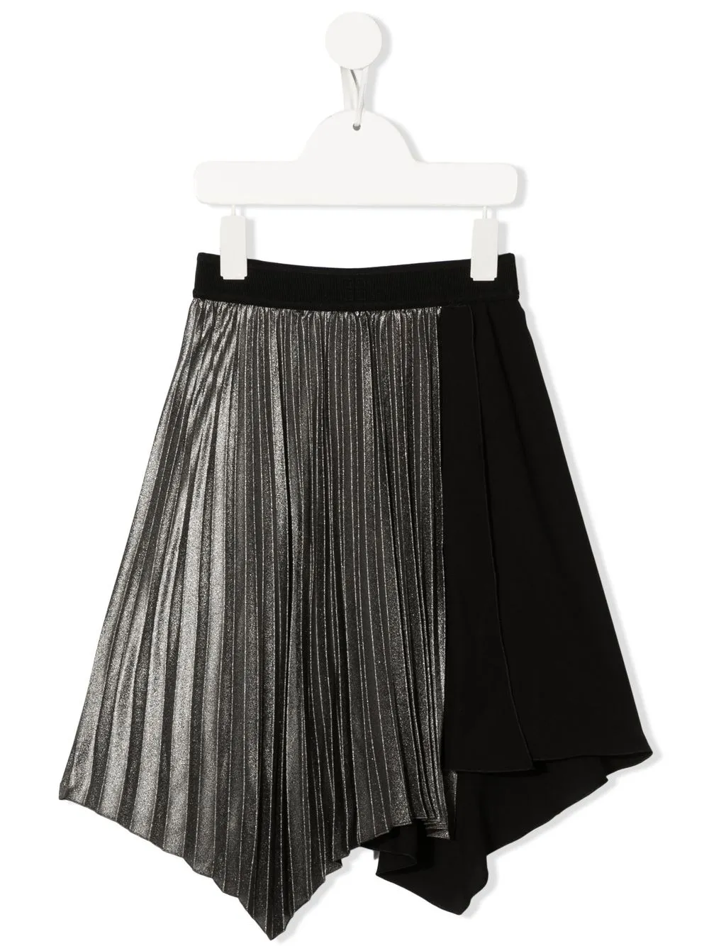 

Плиссированная юбка асимметричного кроя Givenchy Kids, черный