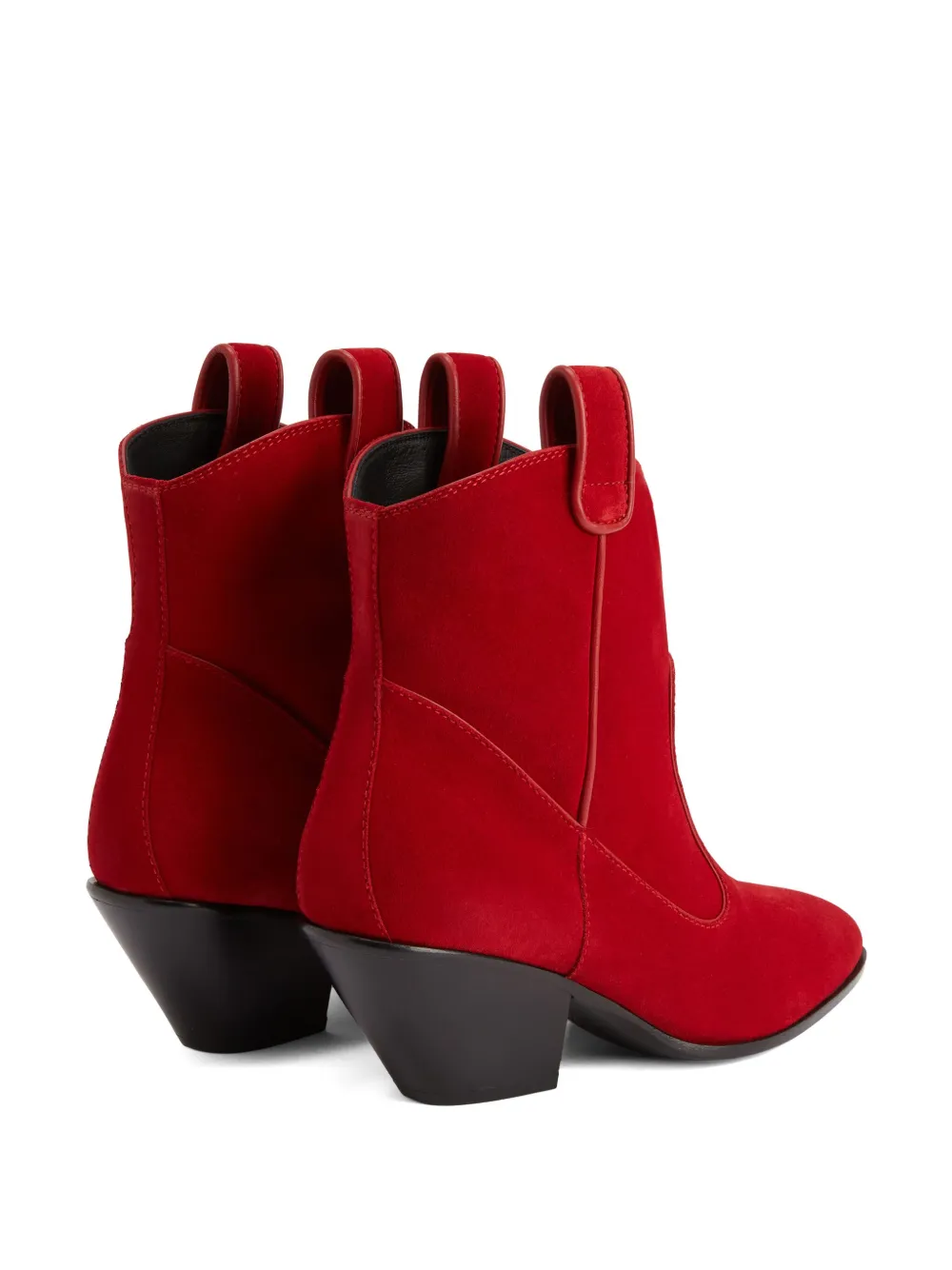 Бархатные ботильоны Elna 55 Giuseppe Zanotti, красный — фото 3