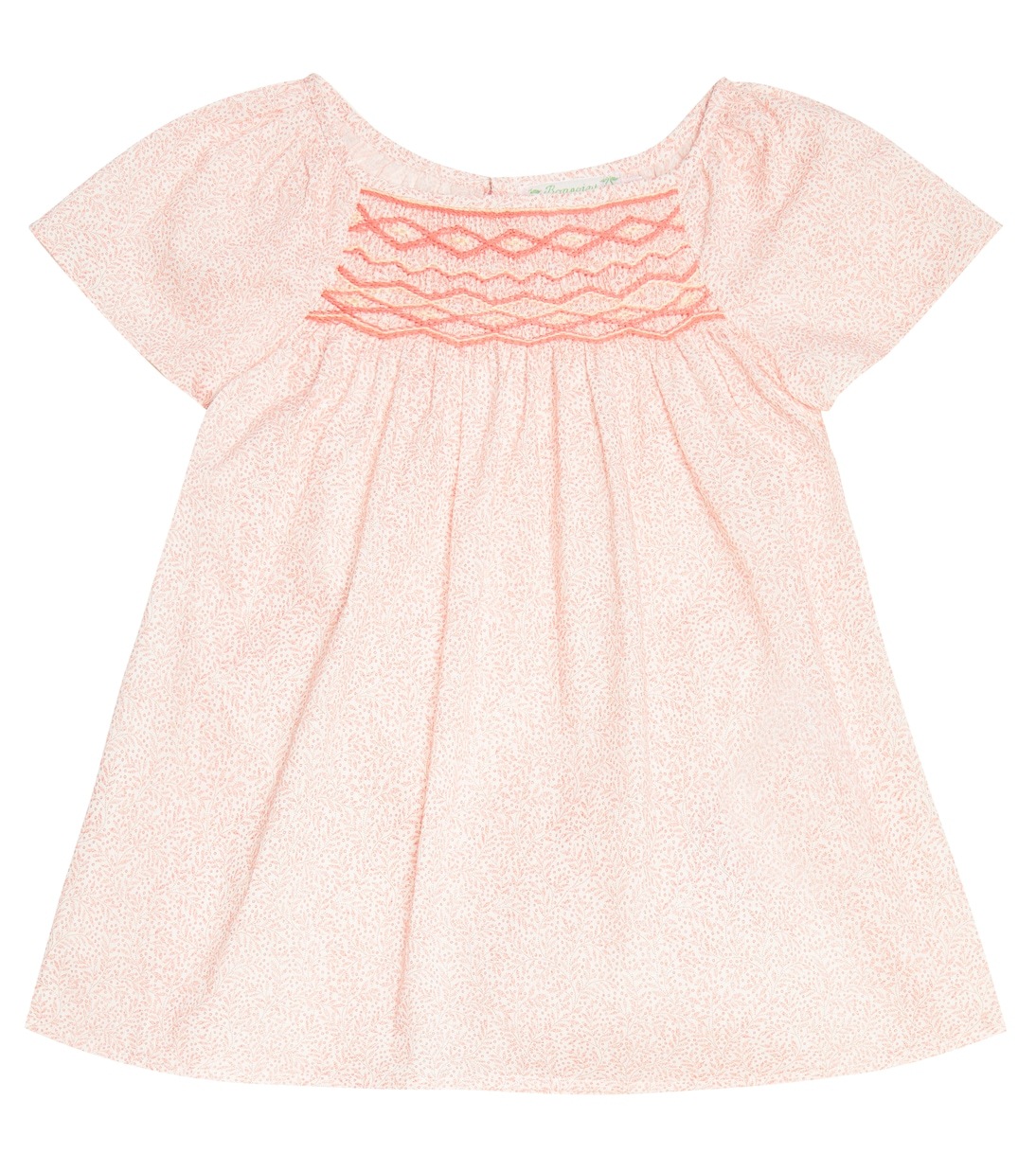 

Топ из хлопка с цветочным принтом гранатового цвета Bonpoint, Poppy