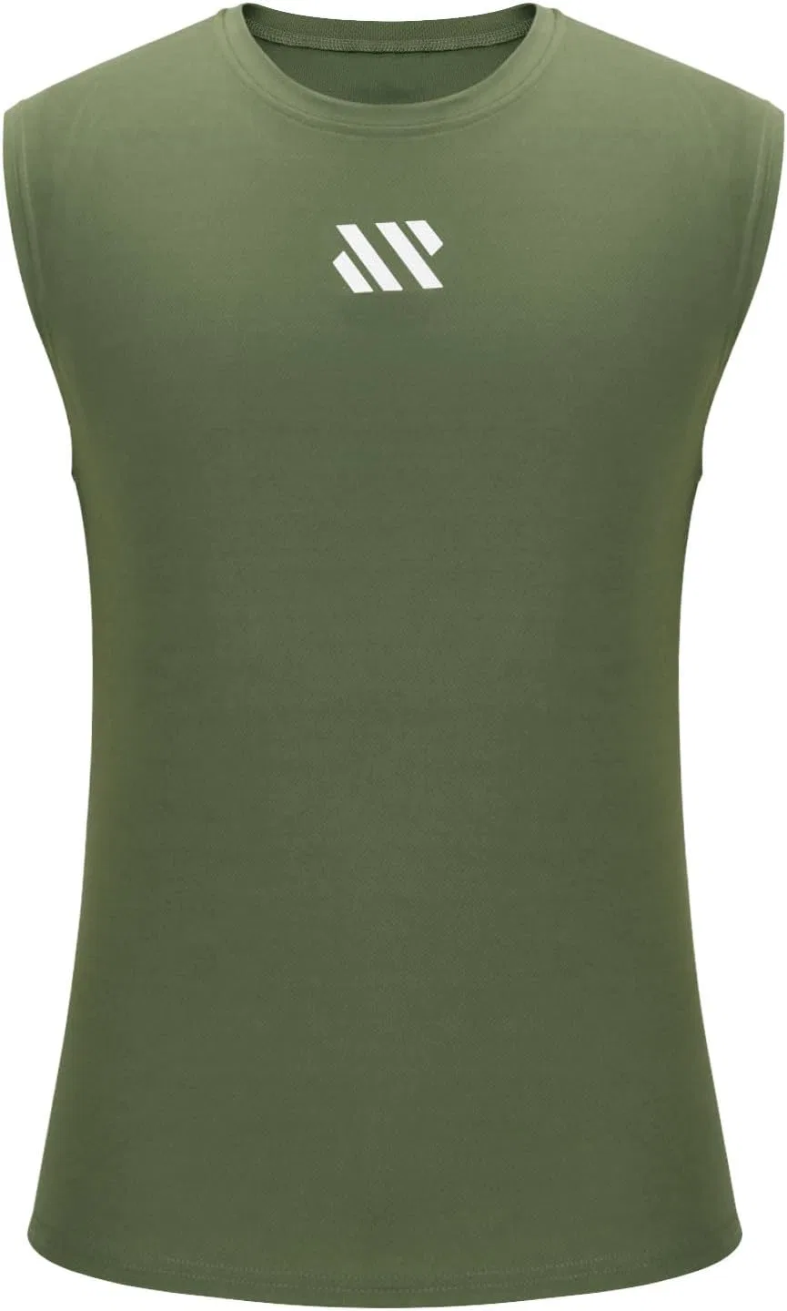 Мужской топ-борцовка с быстросохнущей тканью, A01_army Green — фото 3