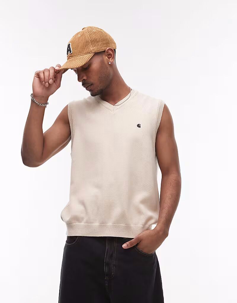 

Жилет Carhartt WIP Madison Triot в бежевом цвете
