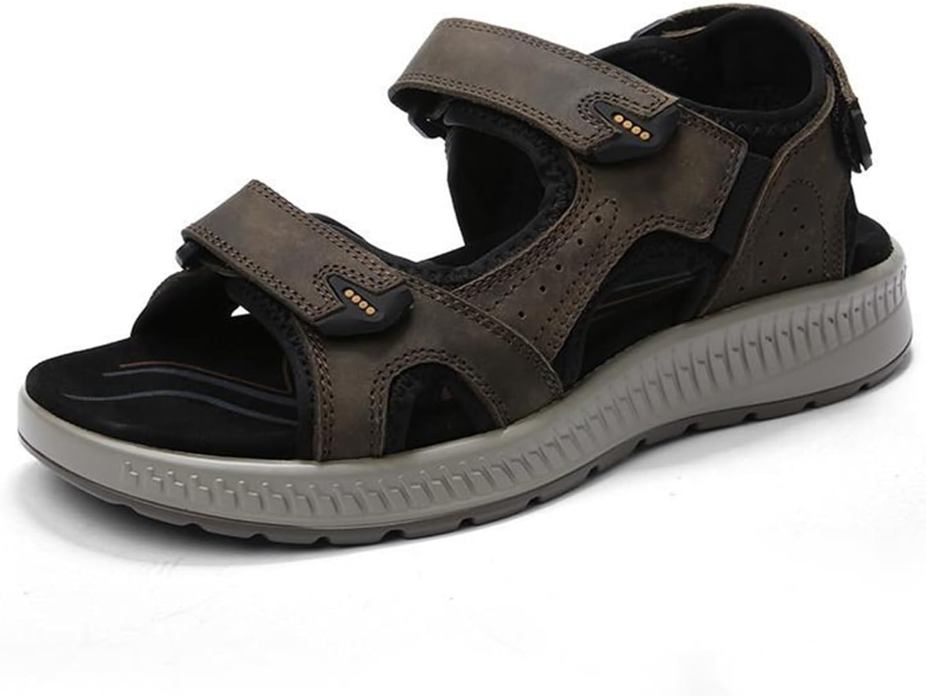 

Мужские спортивные сандалии с открытым носком, пляжная обувь, походные сандалии, нескользящая толстая подошва, прочные сандалии-рыбака, повседневные сандалии Generic, коричневый