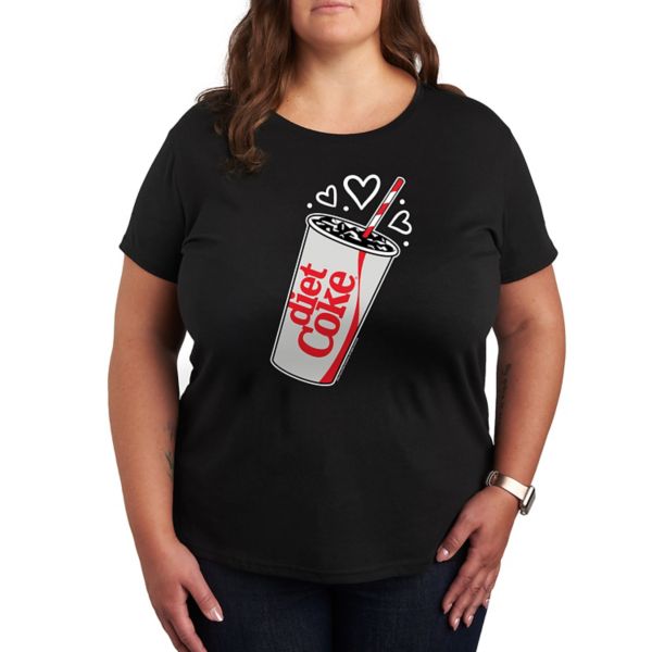 

Футболка с принтом "Diet Coke" и сердечками-пузырьками Licensed Character, черный