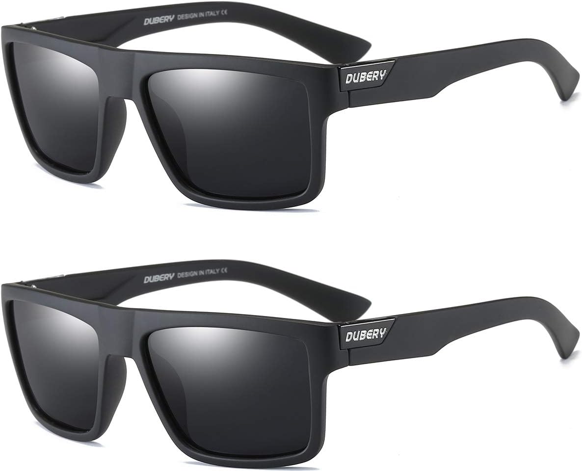 

Ретро поляризованные солнцезащитные очки для мужчин и женщин. Классические винтажные квадратные солнцезащитные очки с защитой UV400, цвет D918 Tramean, 2 Pack(black/Black)