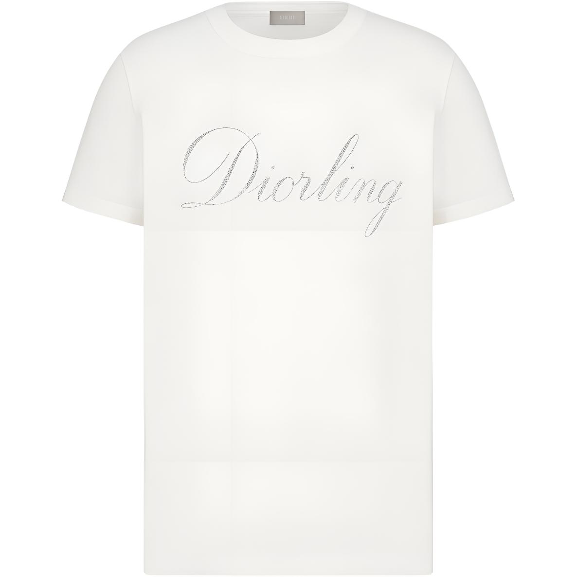 

DIOR Футболка мужская белая, Белый, DIOR Футболка мужская белая