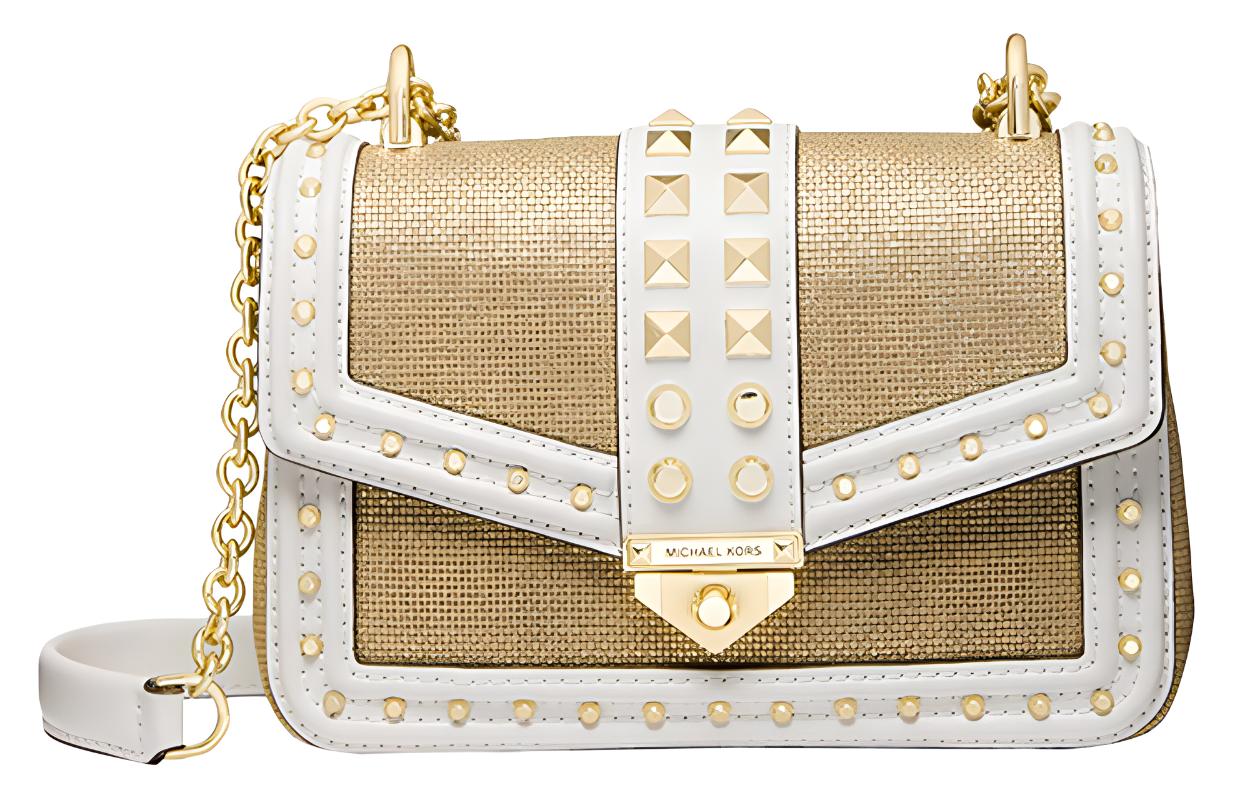 

MICHAEL KORS Сумки Soho Canvas из кожи и холста, сумки через плечо, женские, коричневого и белого цвета, маленького размера
