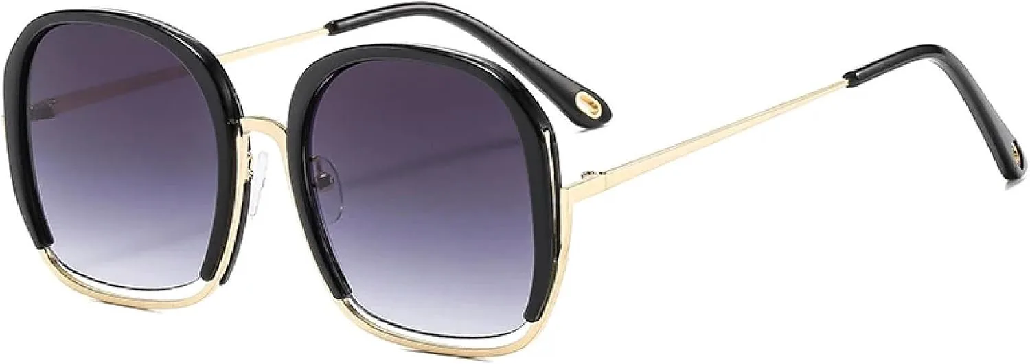 

Солнцезащитные очки Senior Metal для женщин и мужчин, модные, роскошные, для активного отдыха и путешествий, солнцезащитные очки UV400 TKKTLLT, Black Gray