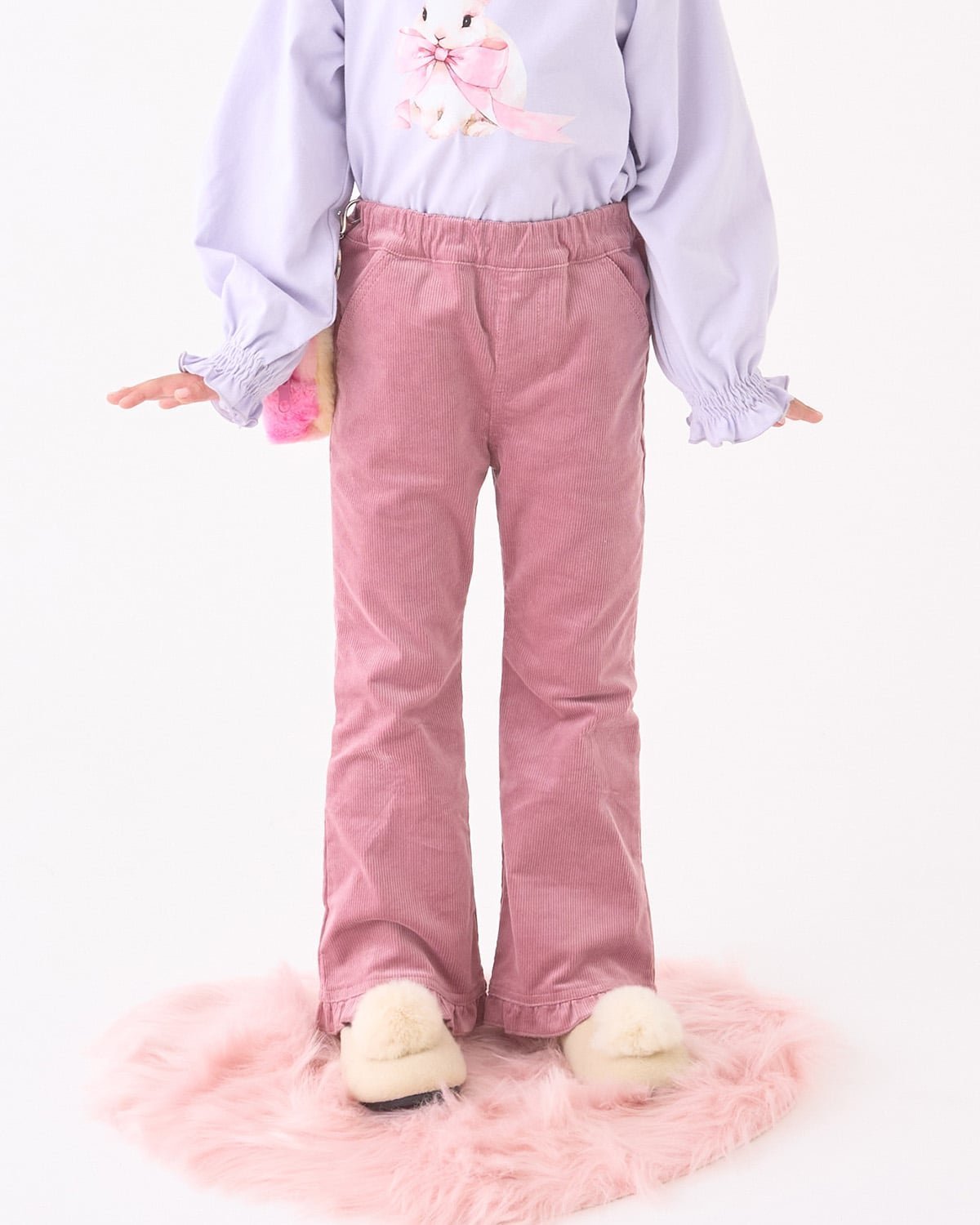 Расклешенные брюки с оборками Lycee Mine, Moderate Pink