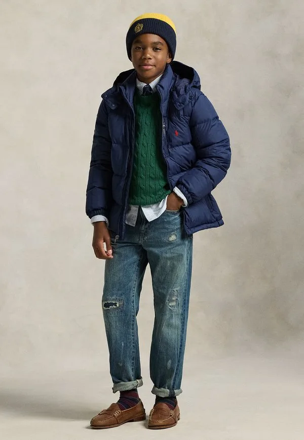 Пуховая куртка gorham с капюшоном, модель 714y Polo Ralph Lauren, Newport Navy — фото 2