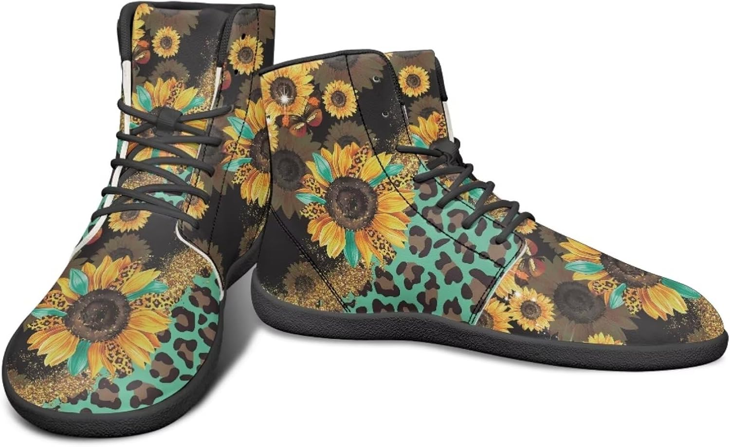 

Высокие кроссовки с цветочным узором и нулевым перепадом для мужчин и женщин, легкие минималистичные обувь для бега и походов Watdotory, зеленый