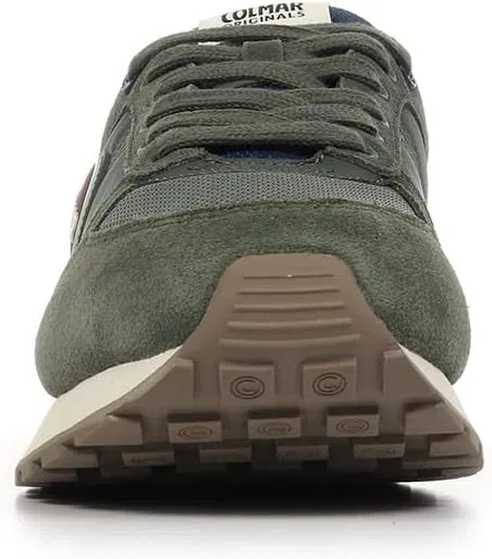Мужские низкие кроссовки COLMAR Travis Authentic, Military Green Dk Denim Brown — фото 3